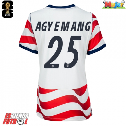 Estados Unidos Patrick Agyemang #25 Primera Equipación Mujer Mundial 2026 Manga Corta